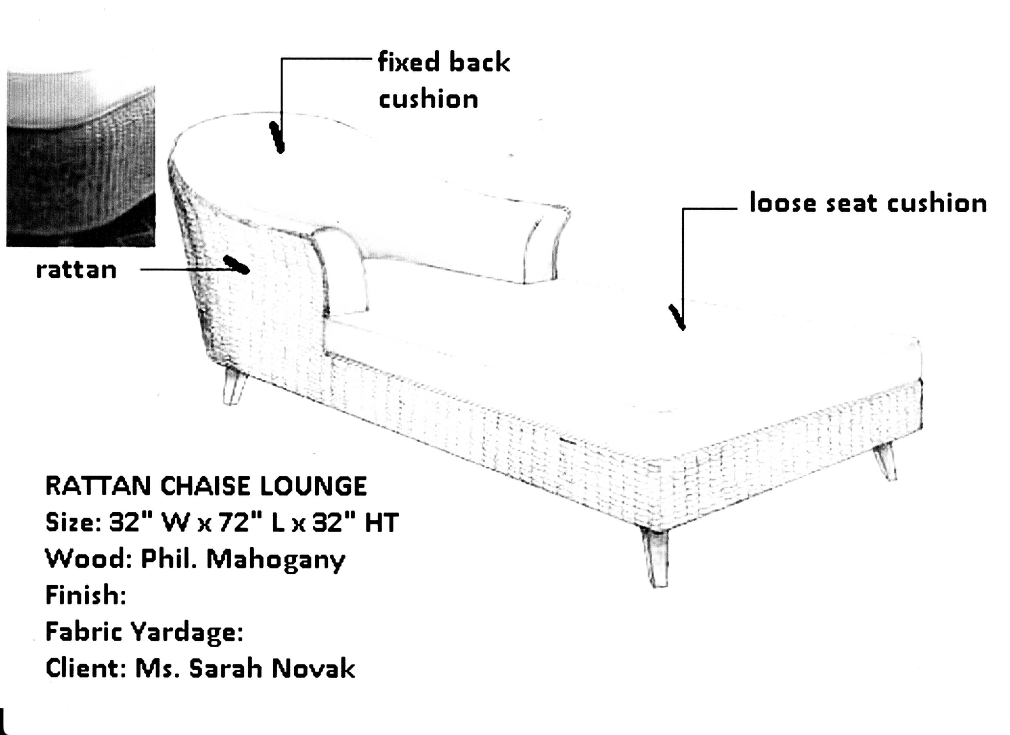 Rattan Chaise Lounge